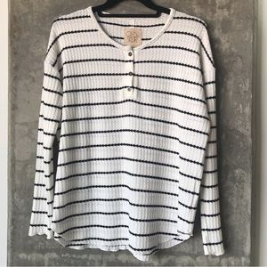 NWOT Chaser Black & White Blouse  S
